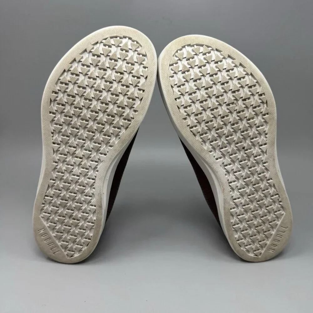 Nobull Perforated Leather Trainer Low Women's Size 8 Workout Gym Shoes Burgundy